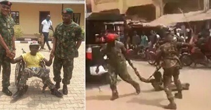 BREAKING NEWS: THE 2 SOLDIERS WHO BEAT UP A CRIPPLE MAN IN ONITSHA HAVE BEEN DEMOTED IMPRISONED WITH HARD LABOUR AND WILL FORFEIT SALARY